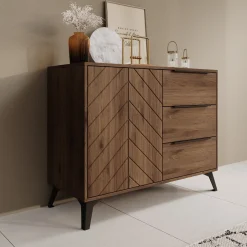 Xiano - Dressoir - Donker eikenpatroon - 104x40x80 cm