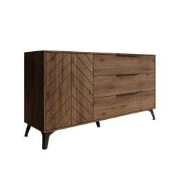 Xiano - Dressoir - Donker eikenpatroon - 154x40x80 cm
