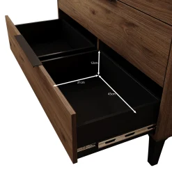 Xiano - Kledingkast 2 deurs - Donker eikenpatroon - 104x40x180 cm