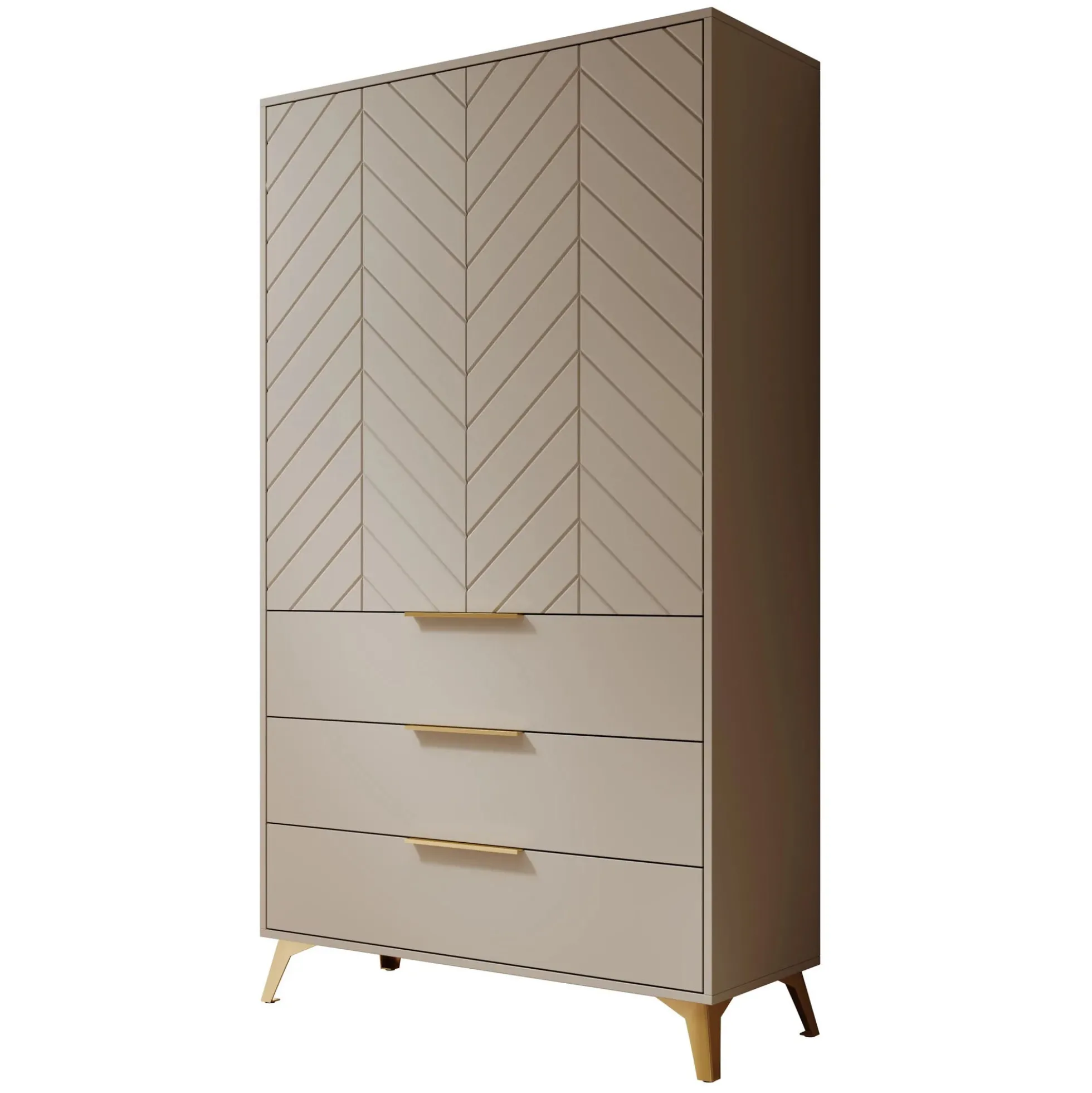 Xiano - Kledingkast 2-deurs - Beige - 104x40x180 cm