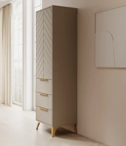Xiano - Kledingkast met deur - Beige - 54x40x180 cm
