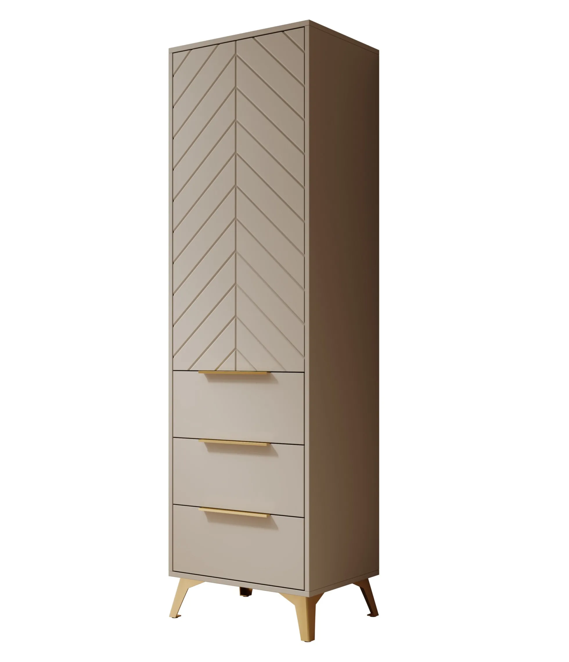 Xiano - Kledingkast met deur - Beige - 54x40x180 cm