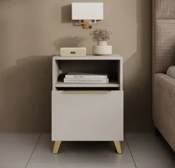 Xiano - Nachtkastje - Beige - 44x40x60 cm