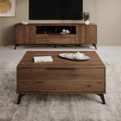 Xiano - Salontafel - Donker eikenpatroon - 104x75x45 cm