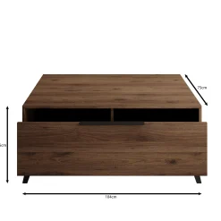 Xiano - Salontafel - Donker eikenpatroon - 104x75x45 cm