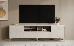 Xiano - TV-Meubel met 2 deuren - Beige - 204x40x60 cm