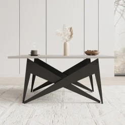 Xyra - Salontafel uitschuifbaar tot eettafel - Beige - 90x70x45 cm