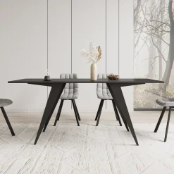 Xyra - Salontafel uitschuifbaar tot eettafel - Zwart - 90x70x45 cm