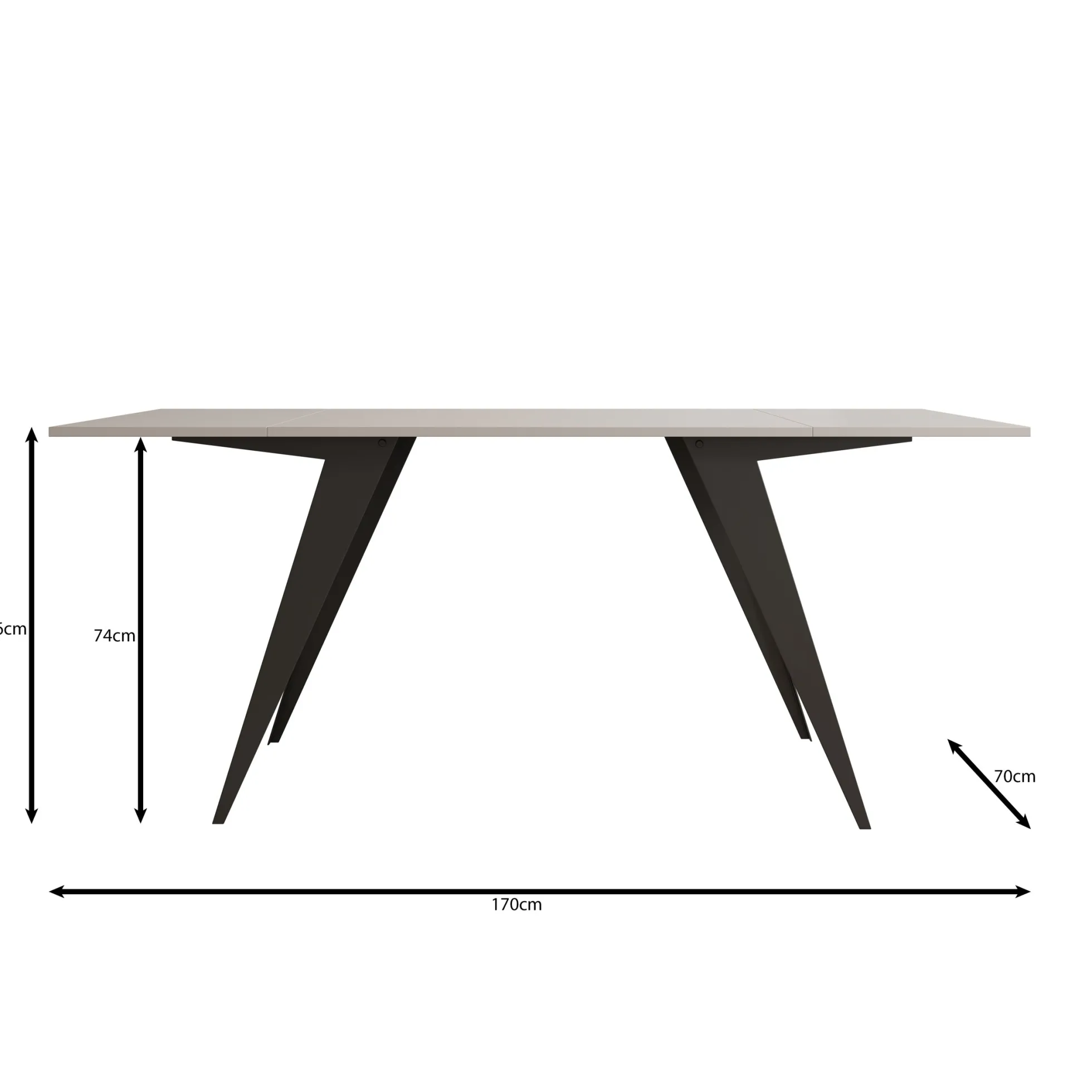 Xyra - Salontafel uitschuifbaar tot eettafel - Zwart - 90x70x45 cm