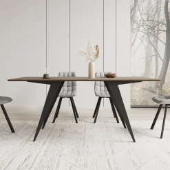 Xyra - Salontafel uitschuifbaar tot eettafel - Donker eikenpatroon - 9