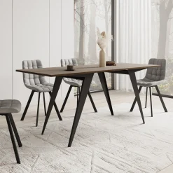 Xyra - Salontafel uitschuifbaar tot eettafel - Donker eikenpatroon - 9