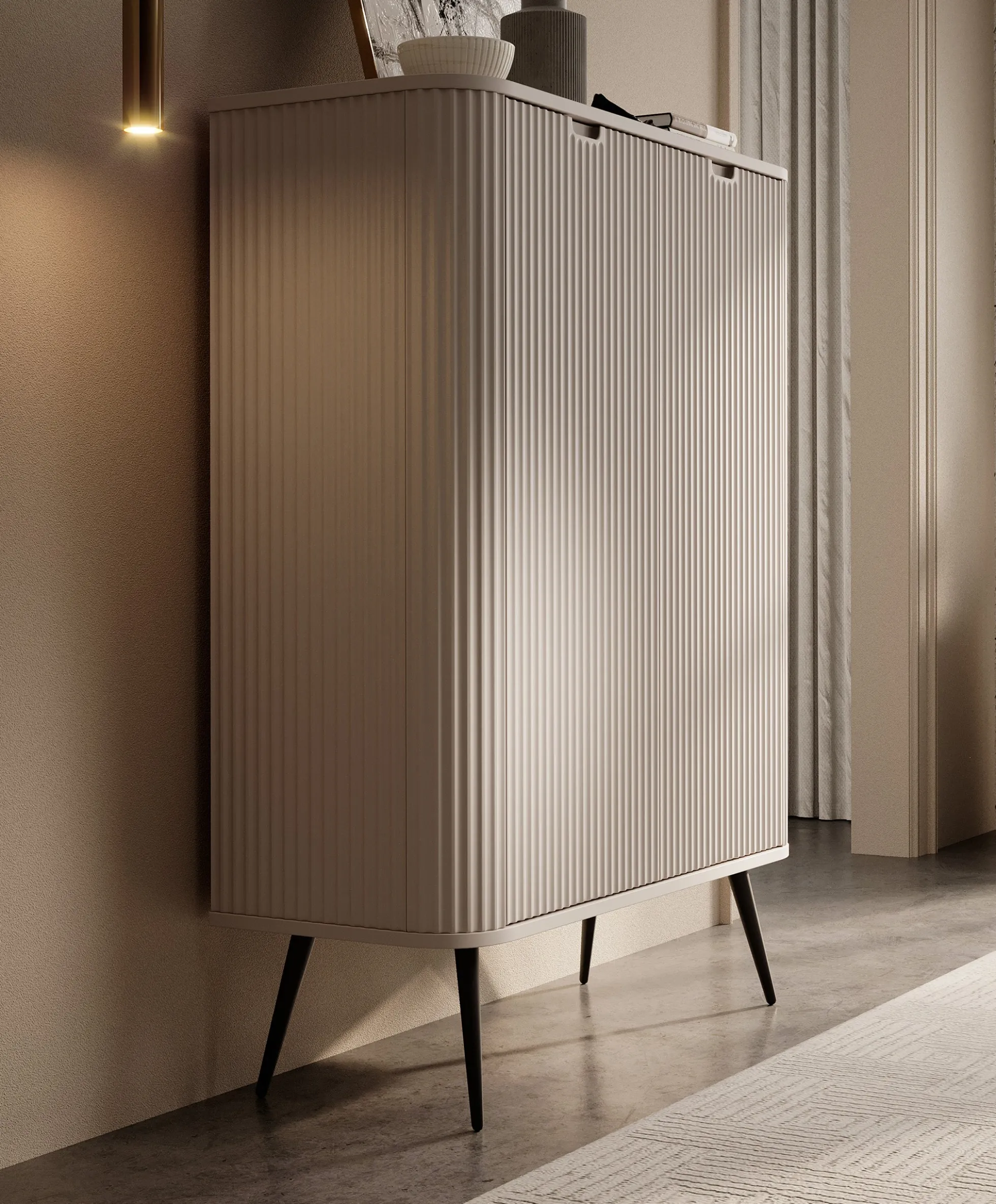 Zakari - Dressoir - Beige - 103x39x129 cm