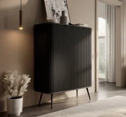 Zakari - Dressoir - Zwart - 103x39x129 cm