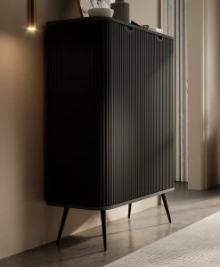 Zakari - Dressoir - Zwart - 103x39x129 cm