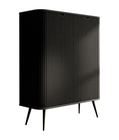 Zakari - Dressoir - Zwart - 103x39x129 cm