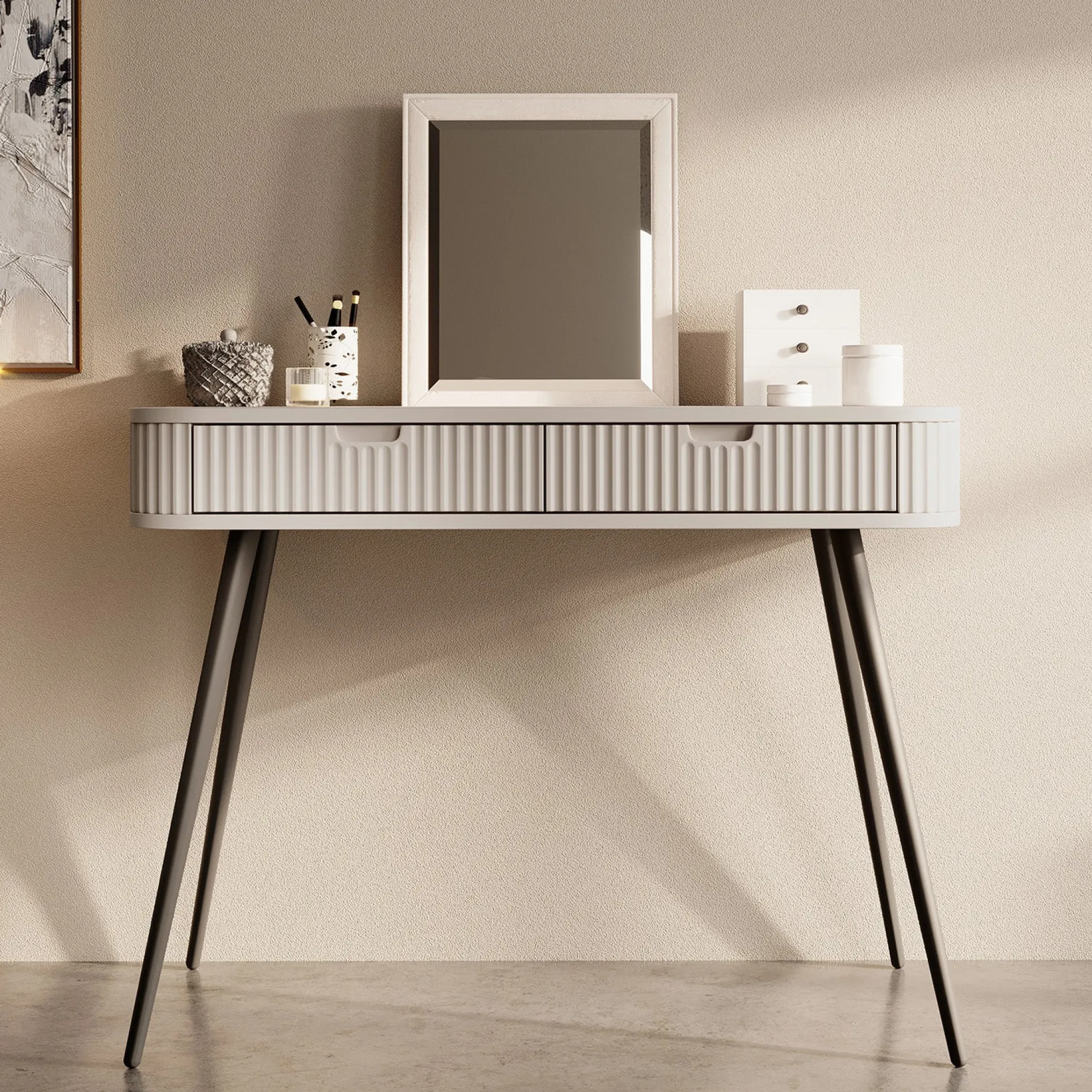 Zakari - Kaptafel - Beige - 103x49 cm