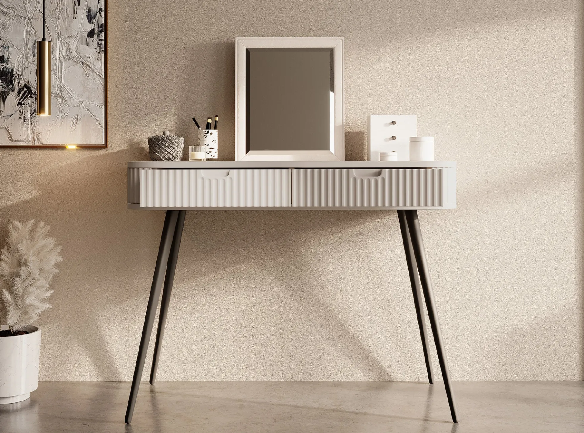 Zakari - Kaptafel - Beige - 103x49 cm