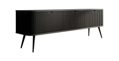 Zakari - TV-Meubel met 3 deuren - Zwart - 168 cm